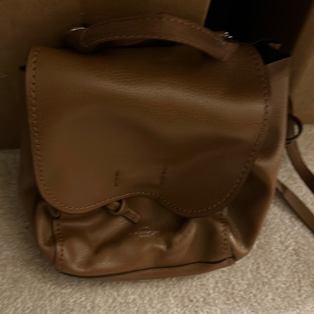 Coach Brown Leather Mini Backpack